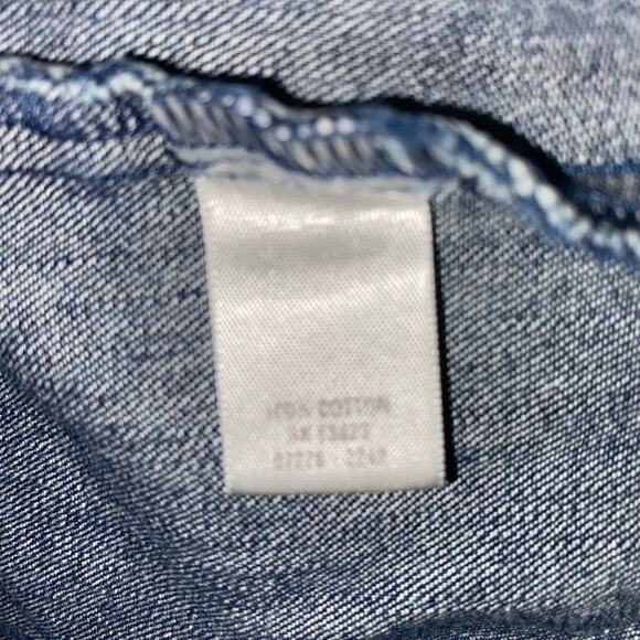 Y2K Denim Flared Midi Skirt SZ 20W Western Farm Vtg Modest Cottagcore Boho - Picture 7 of 7